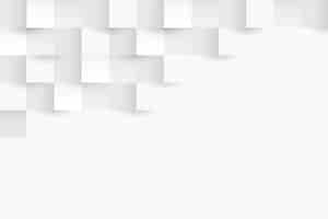 Free vector white abstract background in 3d paper style