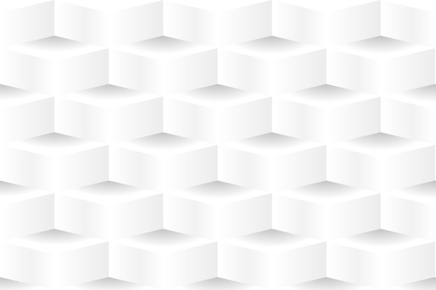 Free vector white abstract background in 3d paper style