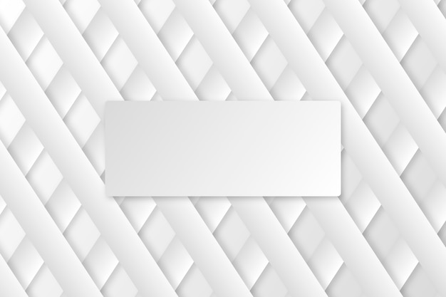 Sfondo astratto bianco in stile carta 3d