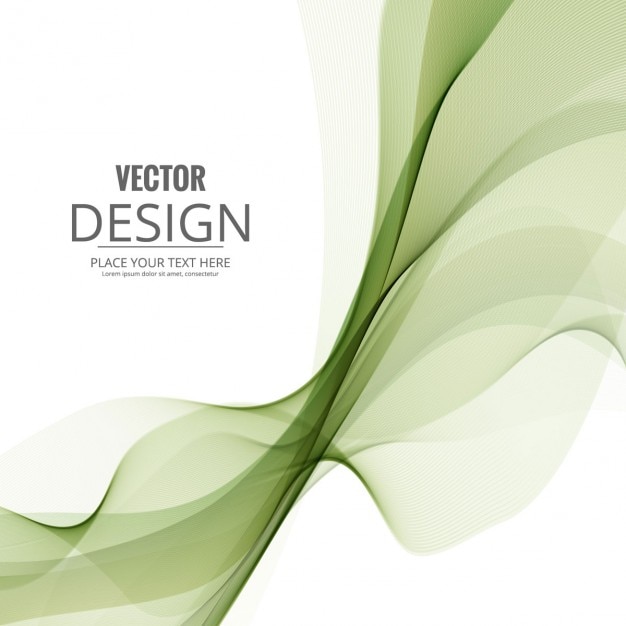 Free vector white abstract background with a green wave