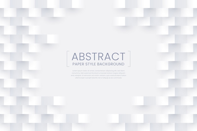 Бесплатное векторное изображение Белая абстрактная бумага стиль фона