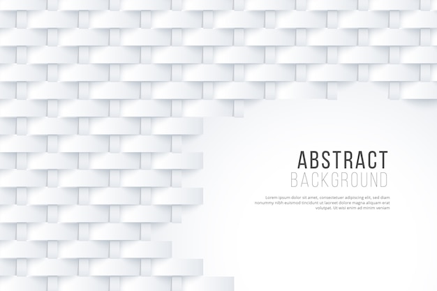 Free vector white abstract wallpaper in 3d concept
