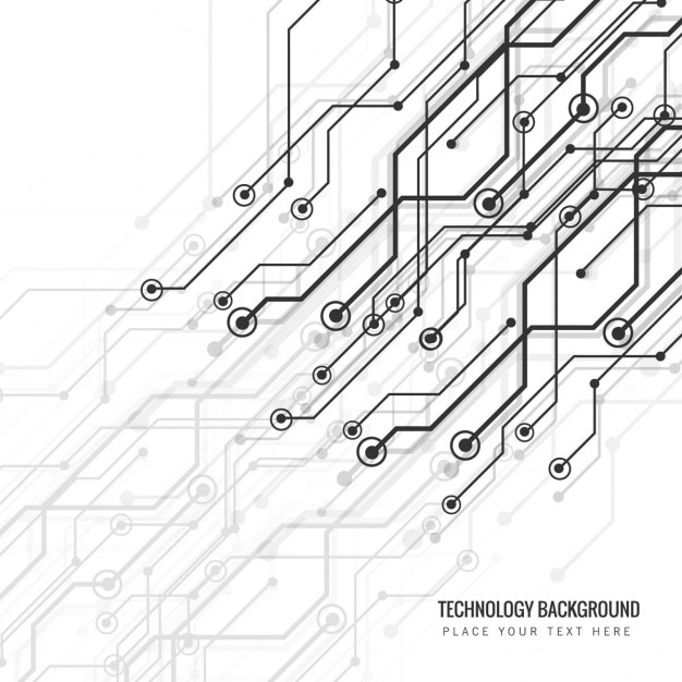 Free vector white background of circuit design