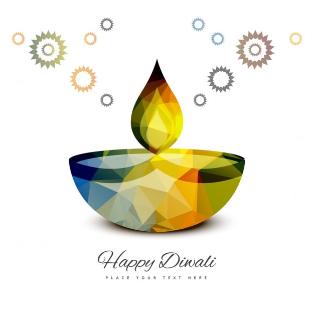 Free vector white background for diwali