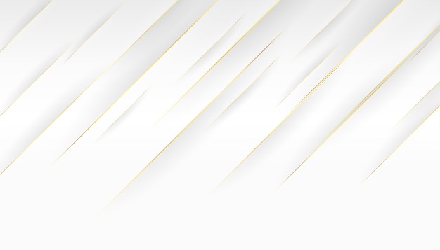 Free vector white background and golden diagonal lines design