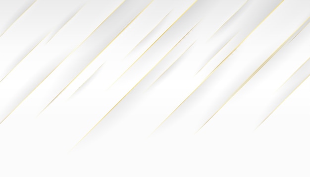 White background and golden diagonal lines design