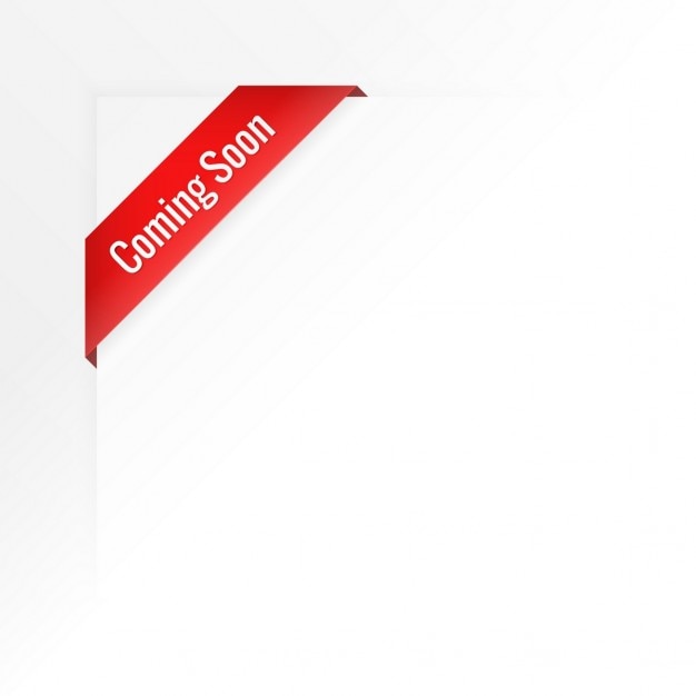 मुफ़्त वेक्टर white background of red ribbon with coming text 