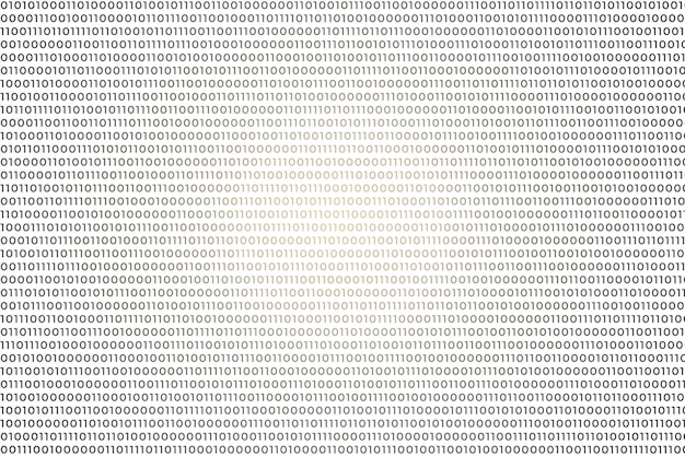 White background with binary code numbers