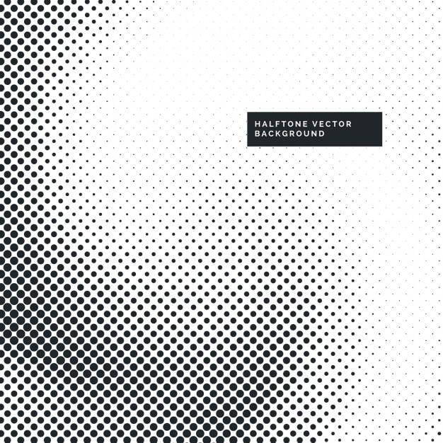 Free vector white background with black halftone dots