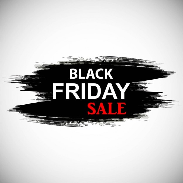 Free vector white background with black ink to celebrate black friday