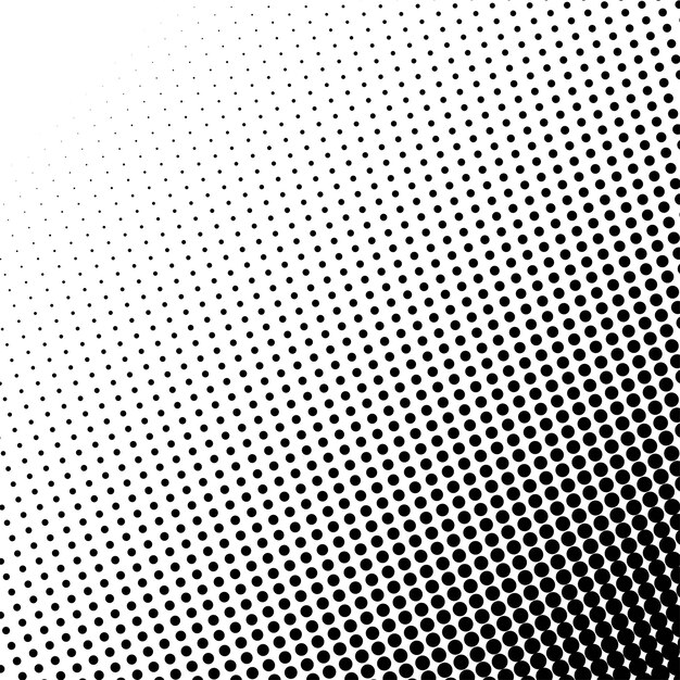 White background with black round halftone design