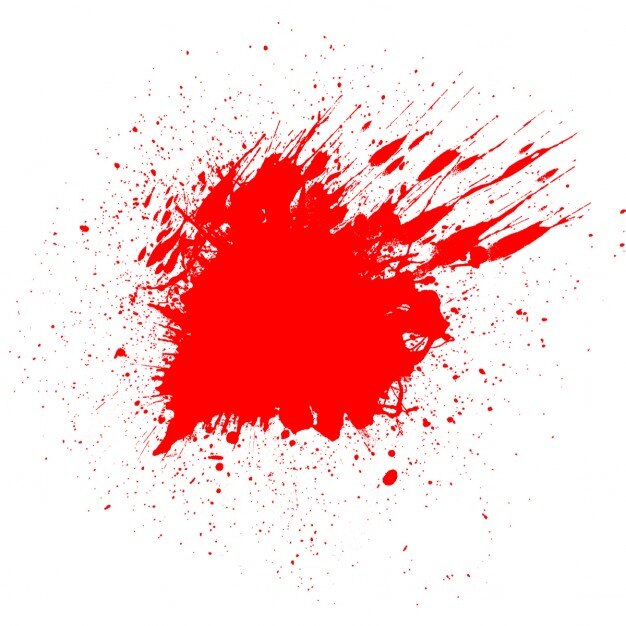 White background with a bloodstain for halloween