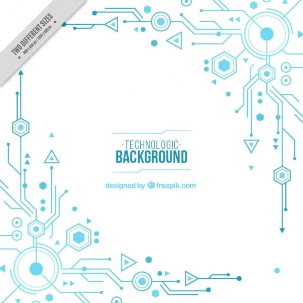 Free Vector white background with blue circuits