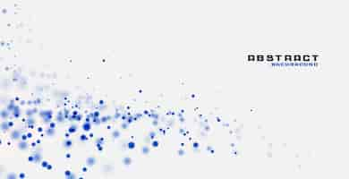 Free vector white background with blue particles