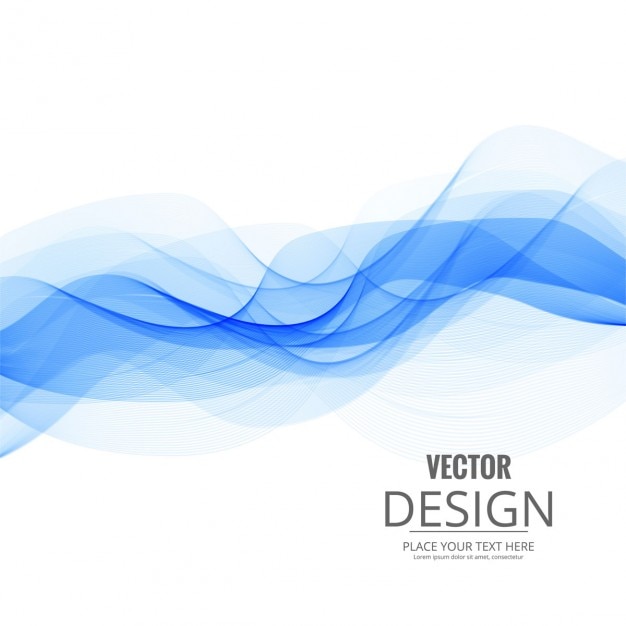 Free vector white background with a blue wave