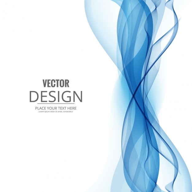 Free vector white background with blue waves