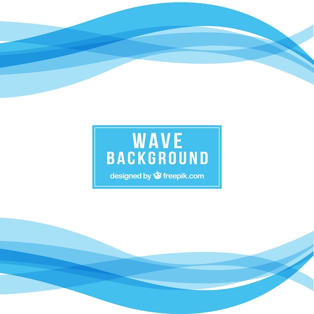 Free vector white background with blue wavy shapes