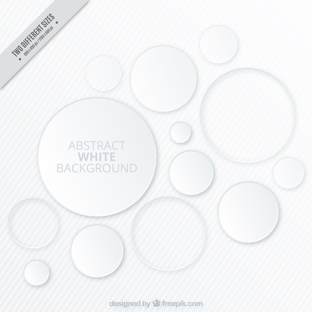 Free vector white background with circles