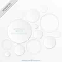 Free vector white background with circles