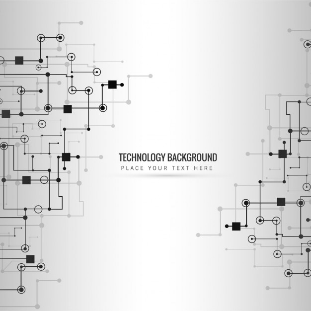 Free vector white background with circuits