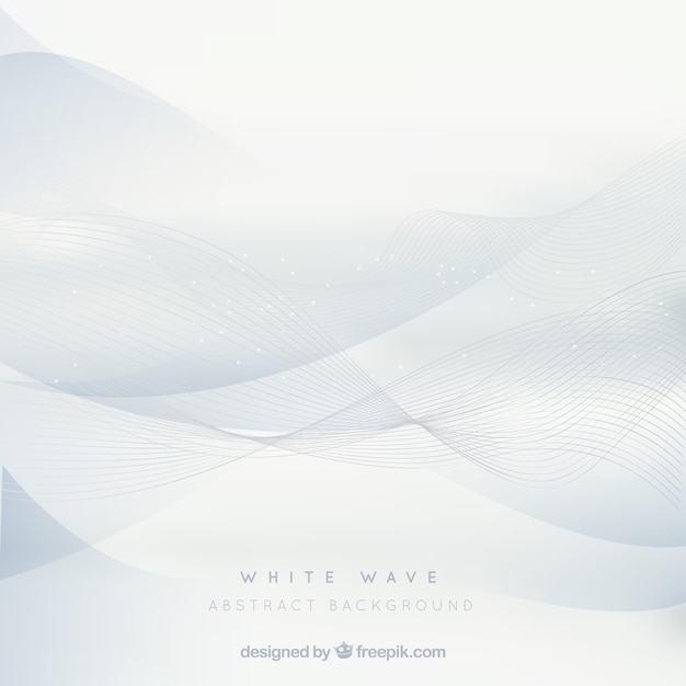 Free vector white background with elegant waves