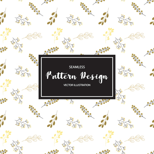 White background with floral pattern