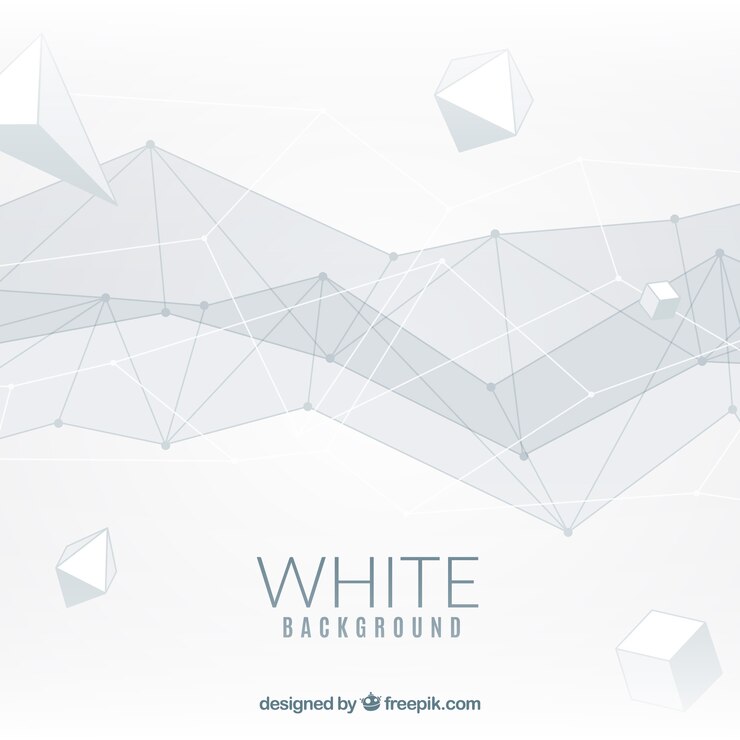 Free Vector white background with geometric style