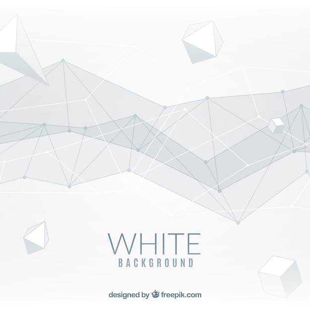 White background with geometric style