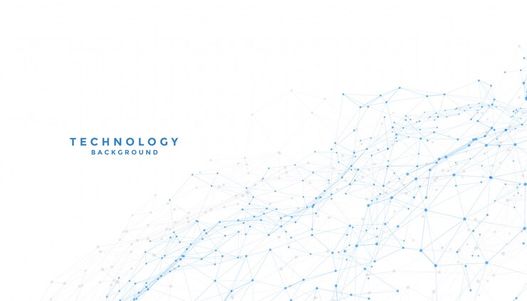 Free Vector white background with low poly digital lines connection