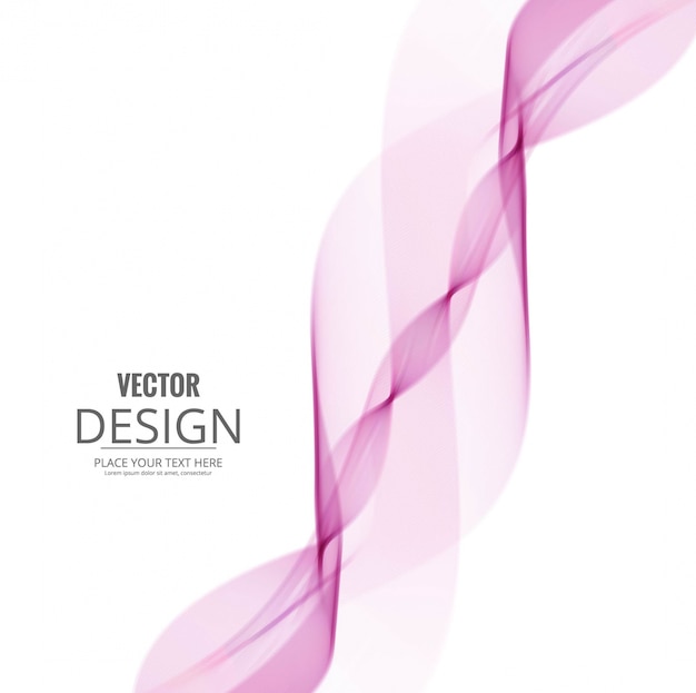 Free vector white background with pink wavy shapes