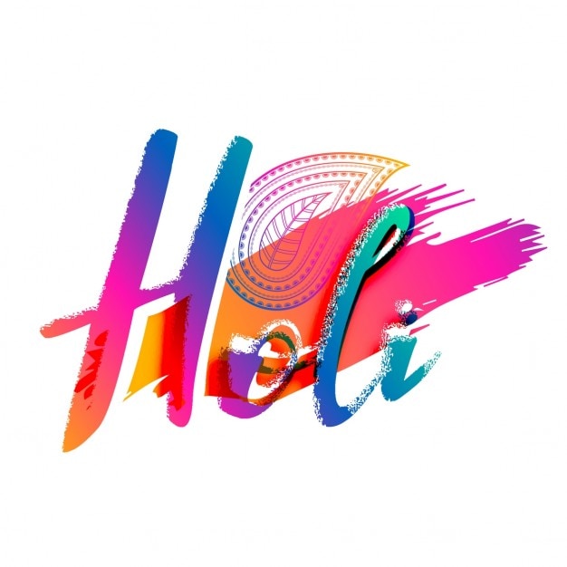 무료 Vector 수채화 얼룩, holi 축제와 흰색 배경