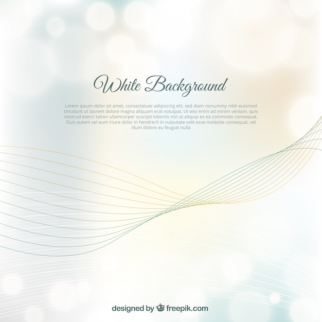 Free vector white background with waves