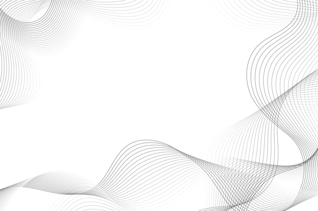 White background with wavy lines copy space Free Vector