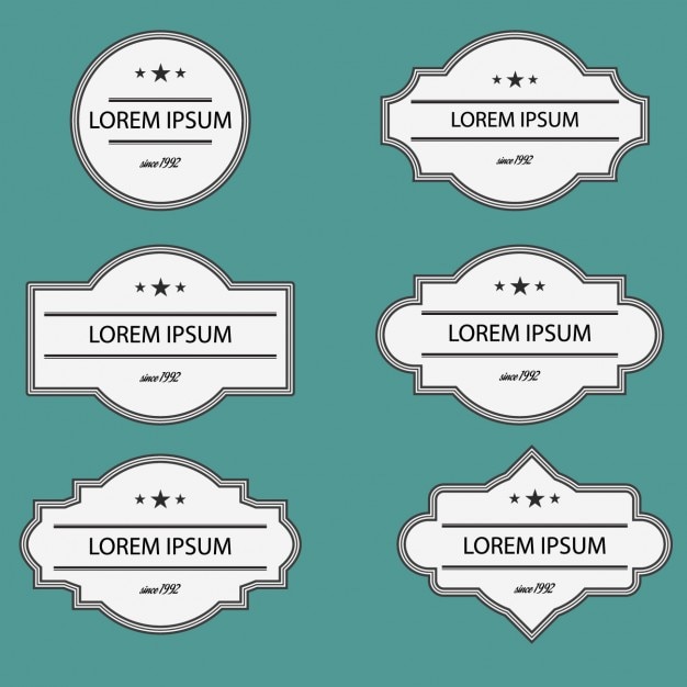 Free vector white badges collection