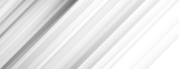 Free vector white banner background with diagonal lines