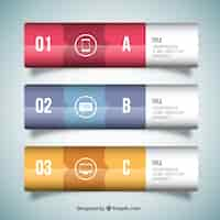 Free vector white banners collection