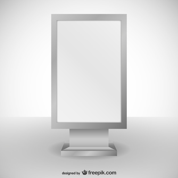 Free vector white billboard