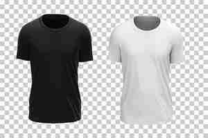 Free vector white and black  t-shirt mockup