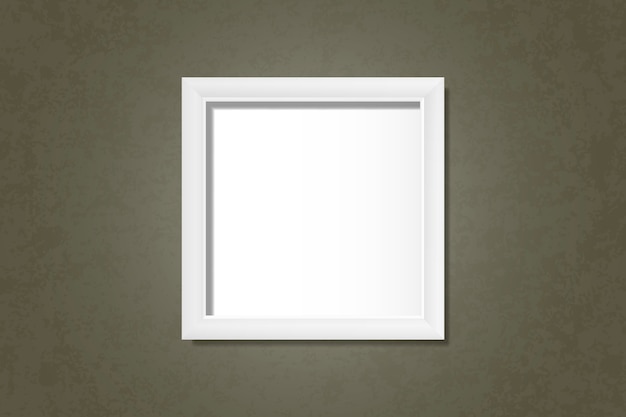 Бесплатное векторное изображение Белая пустая рамка на стене
