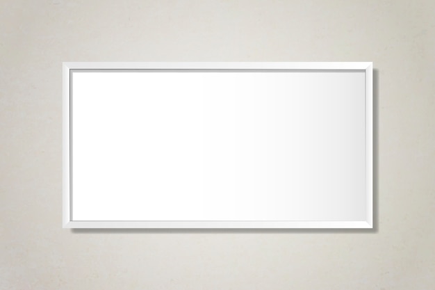 White blank frame on the wall