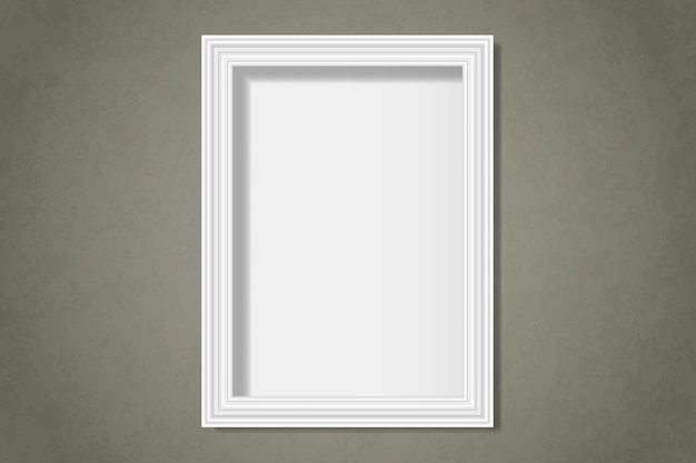 White blank frame on the wall