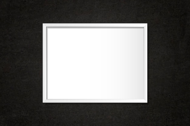 White blank frame on the wall