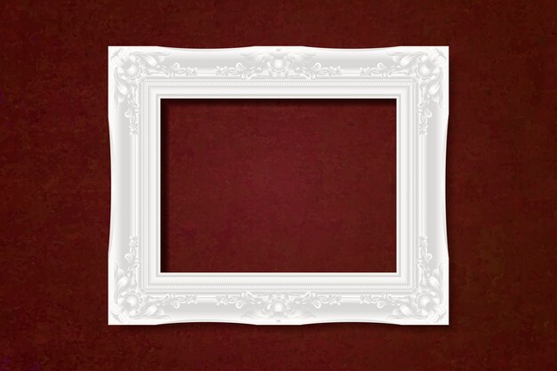 White blank frame on the wall