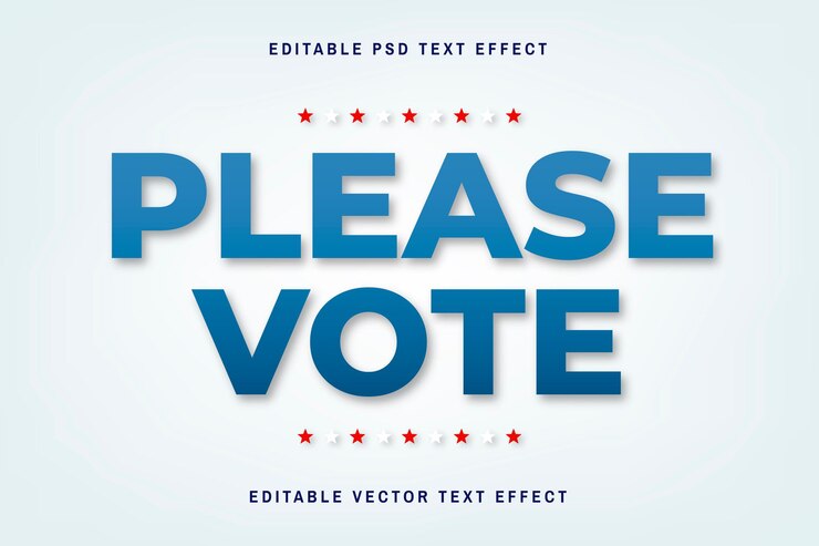 Free Vector white and blue editable vector text effect template