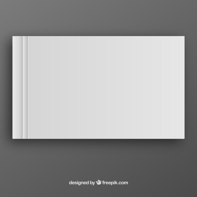 White book template in front side 