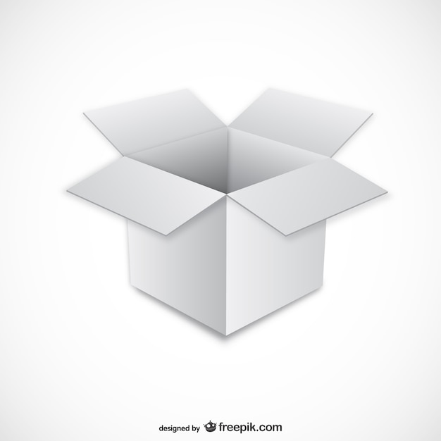 Free vector white box illustration