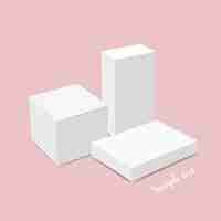 Free vector white box template design