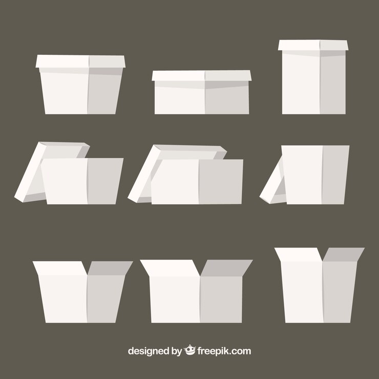 Free Vector white boxes collection to shipment