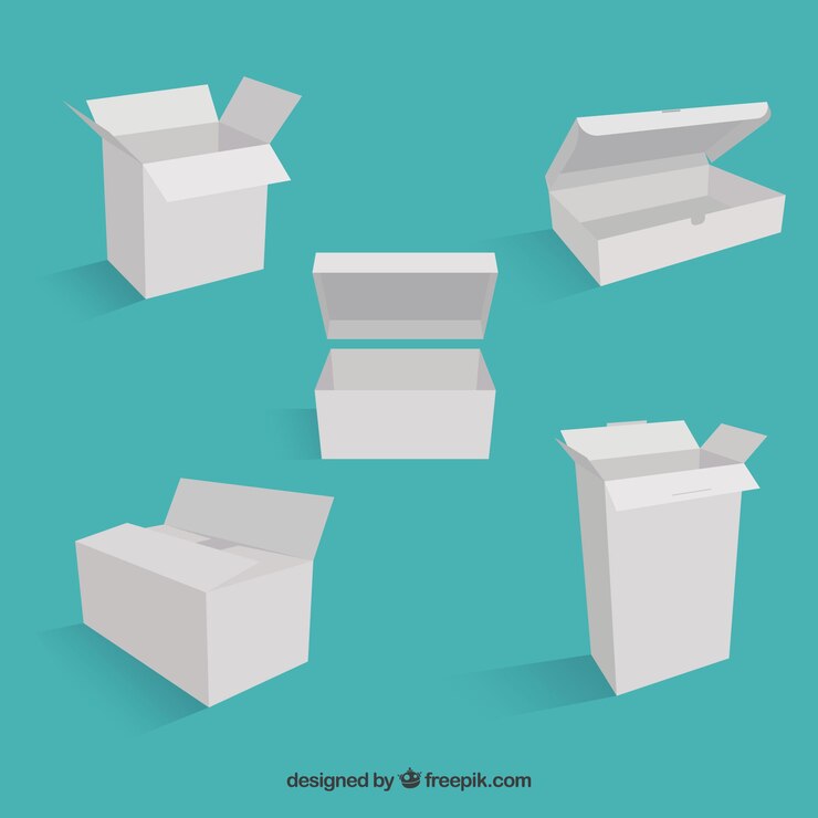 Free Vector white boxes collection to shipment