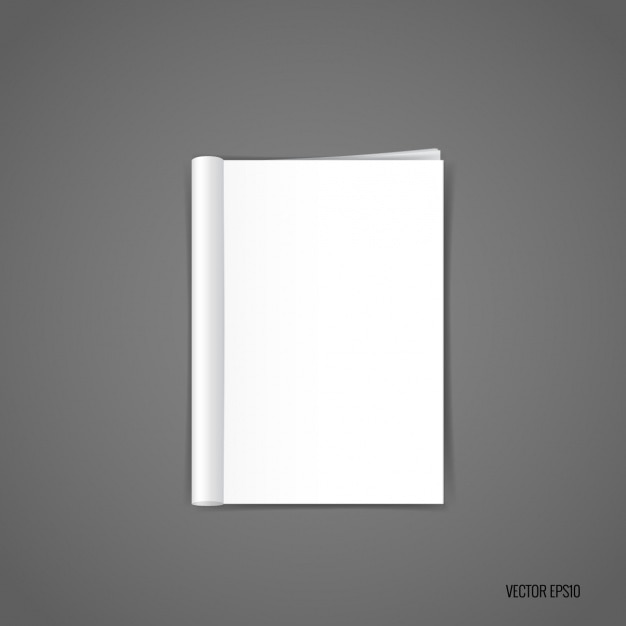 Free vector white brochure template design